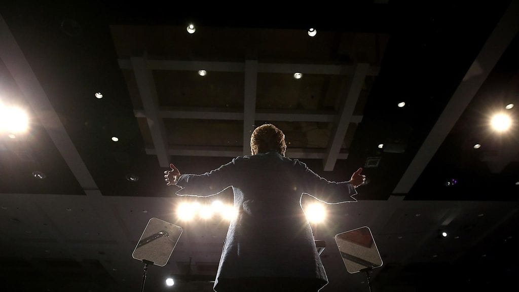 Hillary Clinton puhumassa Floridassa 15.3.2016.