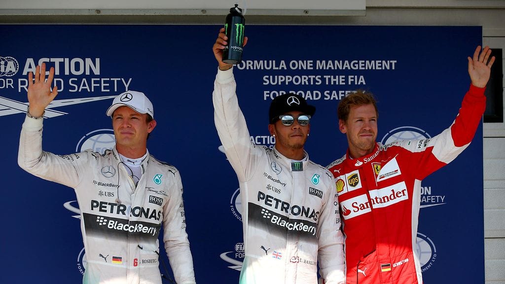 Nico Rosberg, Lewis Hamilton ja Sebastian Vettel, taas MM-sarjan kärjessä?
