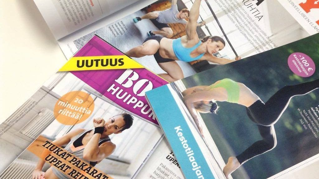 Kuntoilukuvitusta nykyajan lehdissä.