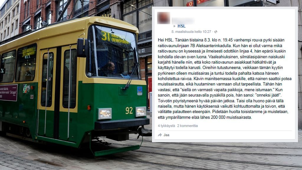 Kuvituskuvaa, kuvan raitiovaunu ja kuljettaja eivät liity tapaukseen.