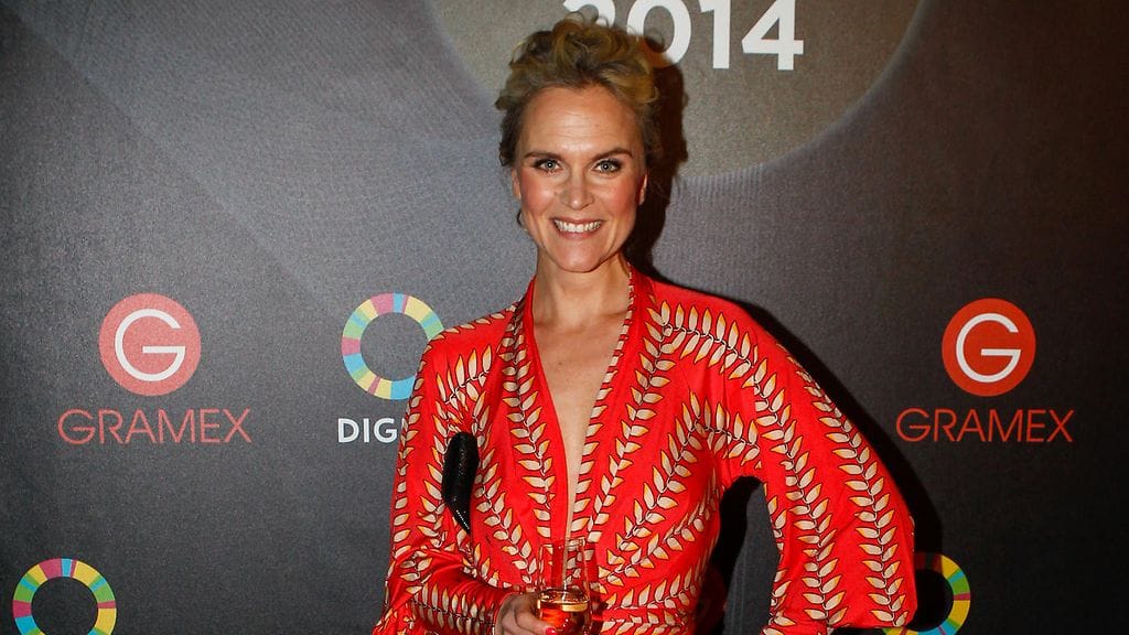 Kristiina Komulainen RadioAwards-gaalassa 2014