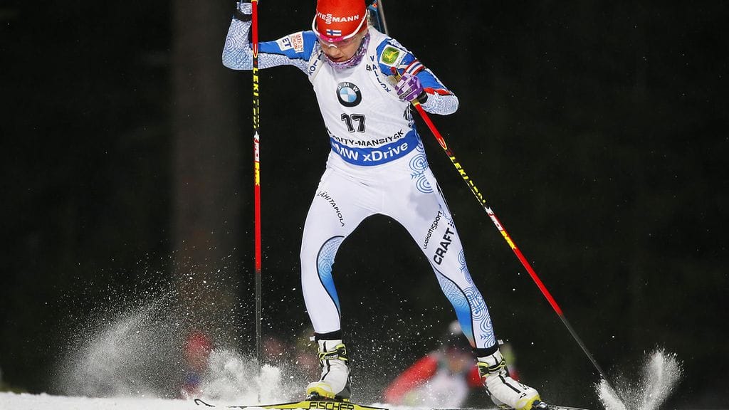 Kaisa Mäkäräinen on voittanut kaksi maailmancupin kisaa peräjälkeen Venäjällä.