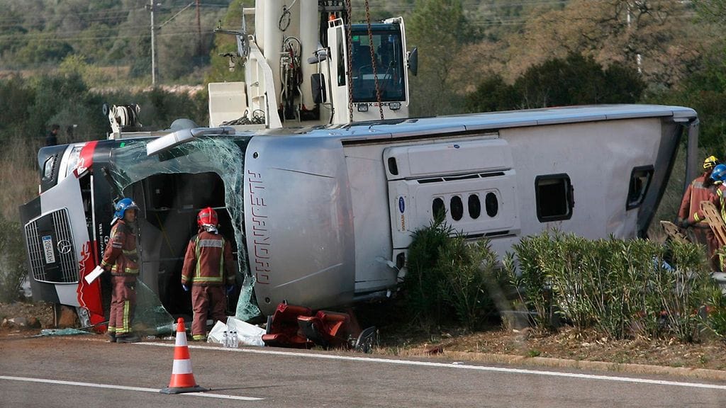 Espanja Terragona bussiturma 1