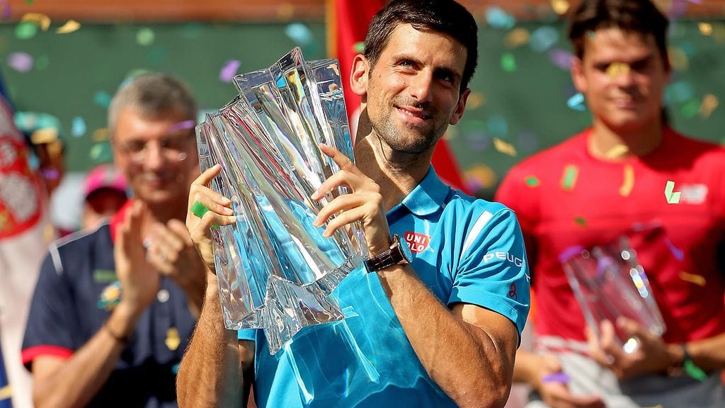 Novak Djokovic päihitti Indian Wellsin finaalissa kanadalaisen Milos Raonicin suoraan kahdessa erässä.
