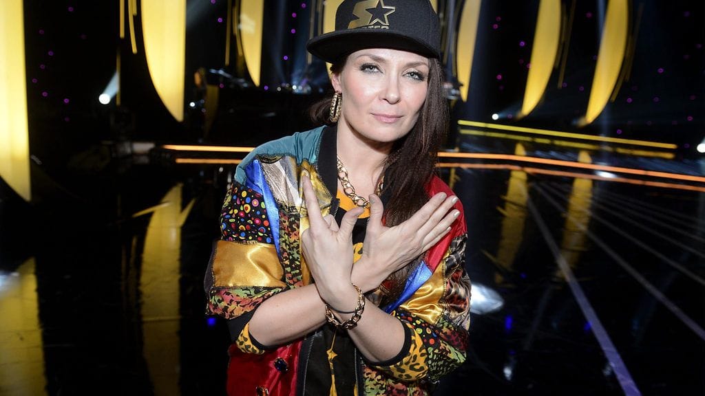 Irina MTV:n Tähdet, tähdet -ohjelman kulisseissa 9. maaliskuuta 2014.