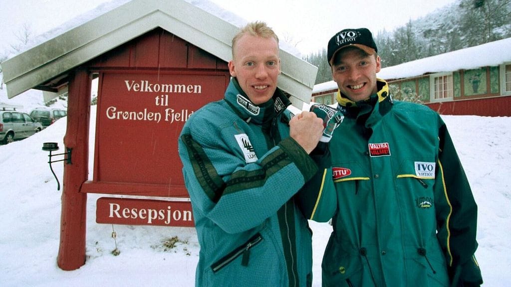 Jari Isometsä ja Mika Myllylä vuonna 1997.