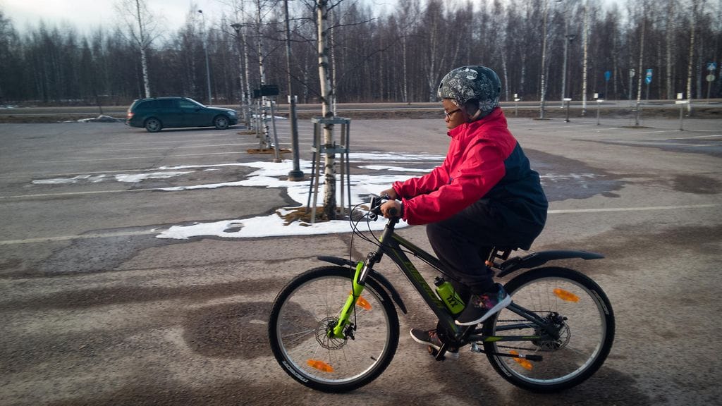 Valtteri Saarinen 11 vuotta ja pyörä