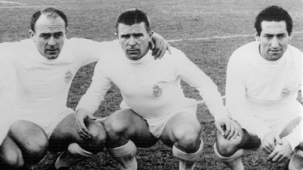 Alfredo Di Stefano Ferenc Puskas Francisco Gento