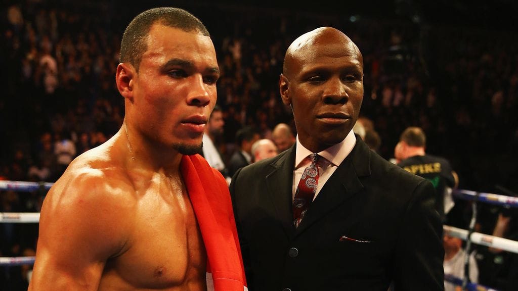Kuvassa Chris Eubank vanhimman poikansa Chris Eubank jr. kanssa joulukuussa 2015.