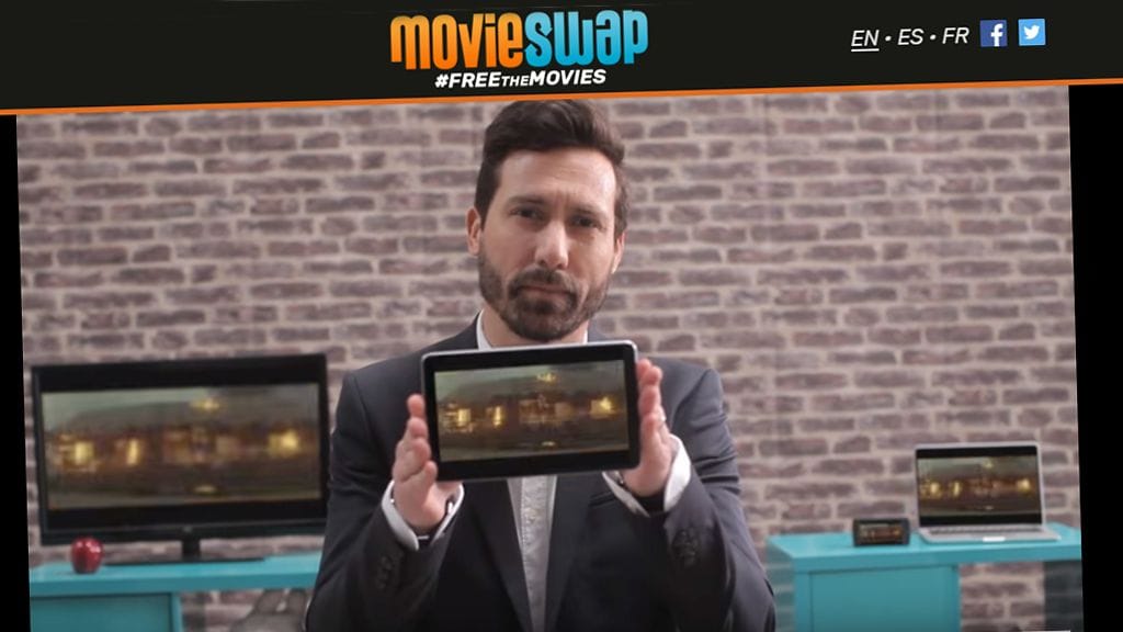 MovieSwap toimii tietokoneella, Android-tabletilla sekä HDMI-tikulla myös televisioruudulta.