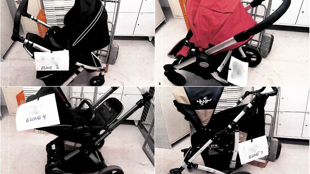 Poliisi löysi pääsiäisenä tekemässään kotietsinnässä useita lastenvaunuja.