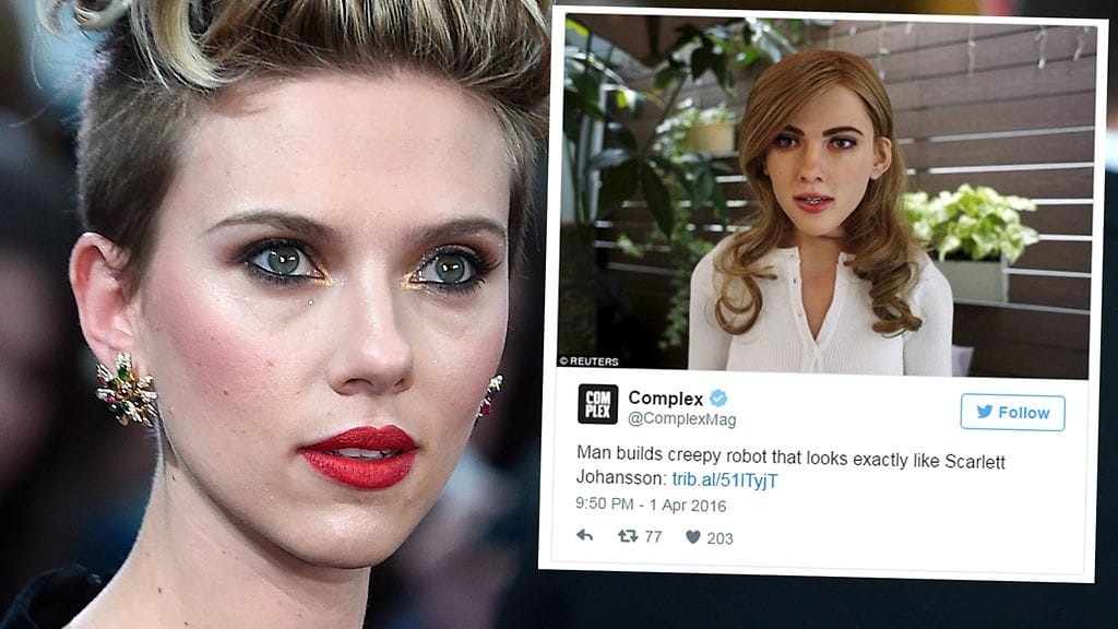 Arvasit oikein – toinen yllä olevista Scarlett Johanssoneista ei ole aito.