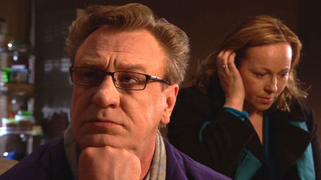 Salatut elämät – Ismo (Esko Kovero) ja Liisa (Susanna Mikkonen).