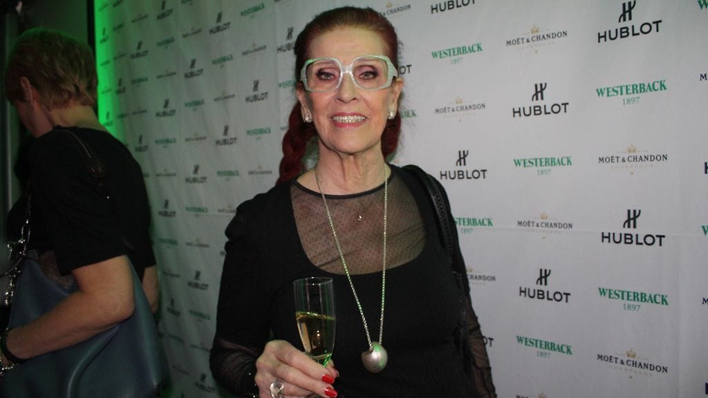 Aira Samulin juhli Hulbot-kellojen osaston lanseeraustilaisuudessa 5.4.2016.