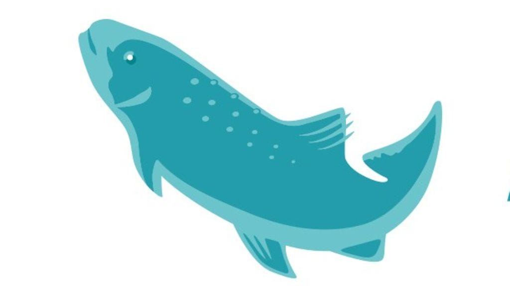 Paavo Väyrynen kertoo uuden puolueensa logon symboliikan liittyvän Juhani Siljon runon säkeeseen "Vastavirtaan nousee lohen suku".