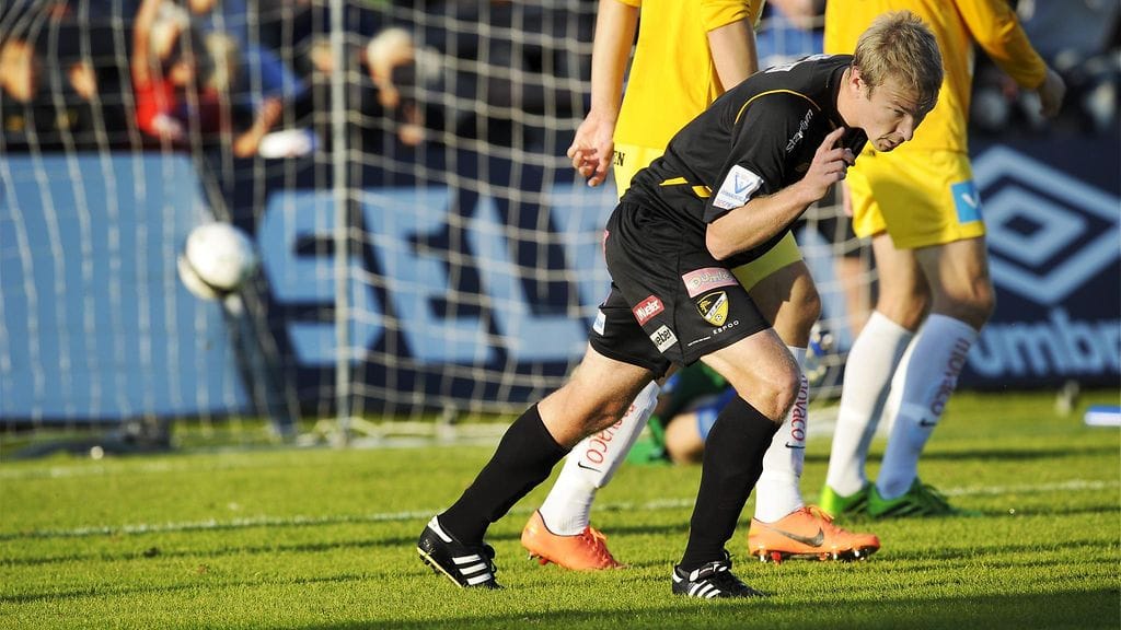 Jussi Vasara iski SJK:n avausmaalin (arkistokuva).