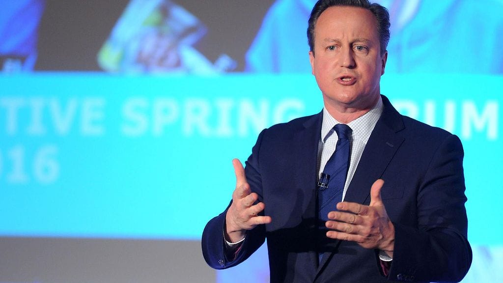 Britannian pääministeri David Cameron.