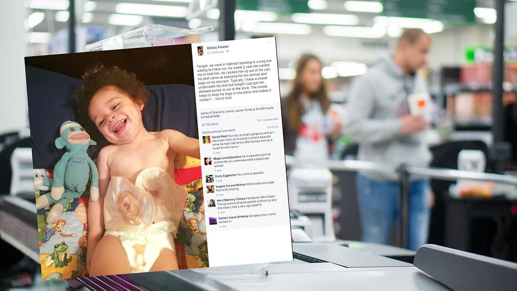 Äiti järkyttyi suuresti tuntemattoman naisen kommentista, joka kohdistui hänen pieneen poikaansa.