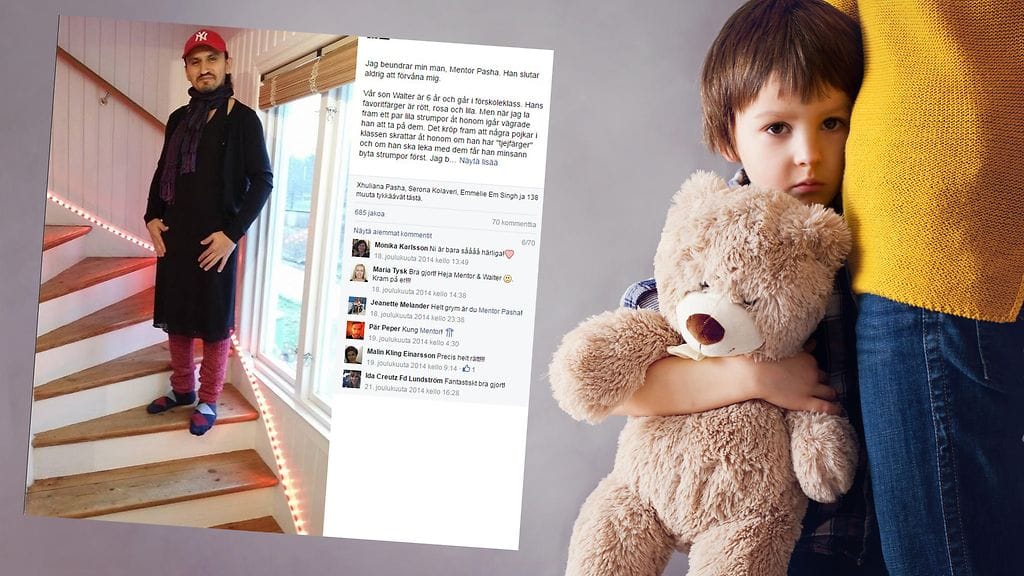 Ruotsalaisisä halusi nuorten esikoululaisten tietävän, että kuka tahnasa saa pukea päälleen mitä haluaa.