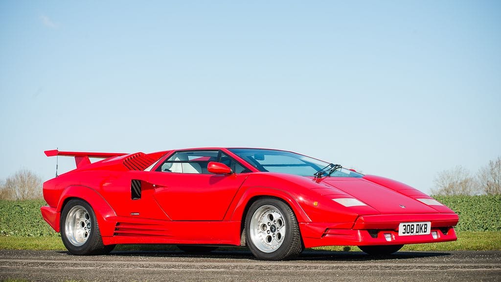 Lamborghini Countach 25-vuotisjuhlamalli, joita valmistettiin vain 627 kappaletta.