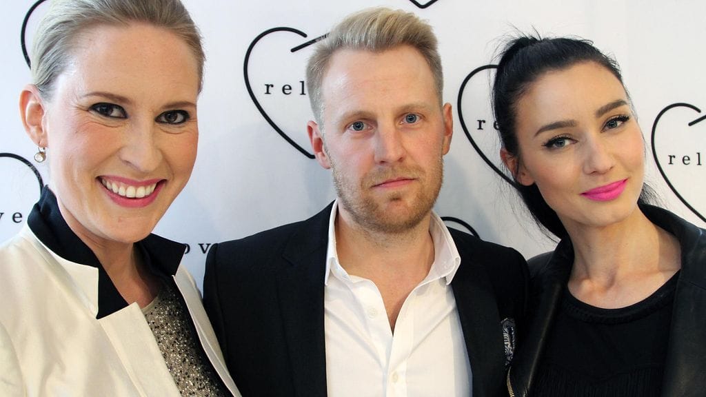 Reetta Manninen, Eero Ukkonen ja Noora Hautakangas Relove-avajaisissa 13.4.2016