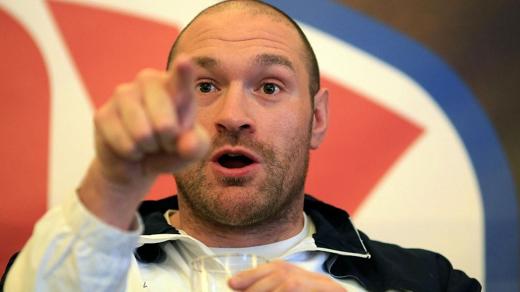 Tyson Furylla oli julmat jutut lehdistötilaisuudessa Lontoossa.