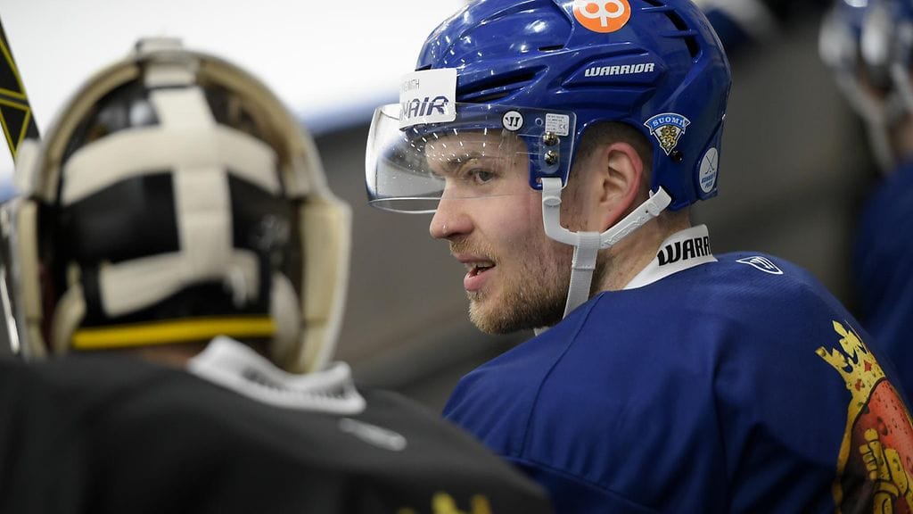 Jarkko Malinen teki Suomen 1-0-maalin avauserässä (arkistokuva).