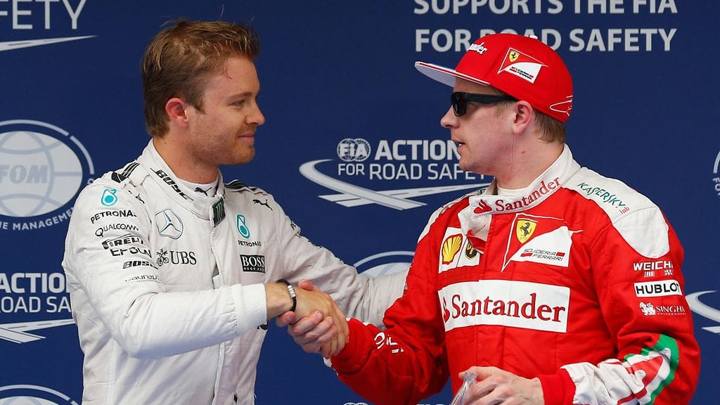 Nico Rosberg ja Kimi Räikkönen