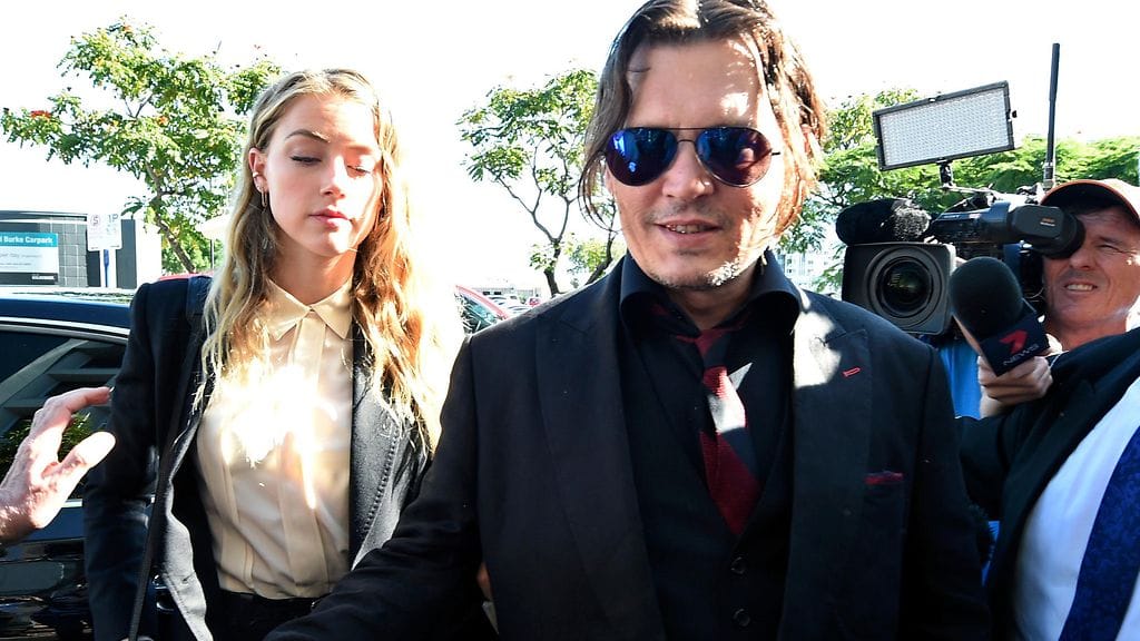 Johnny Depp ja Amber Heard kuvattuna Australiassa 17. huhtikuuta 2016.