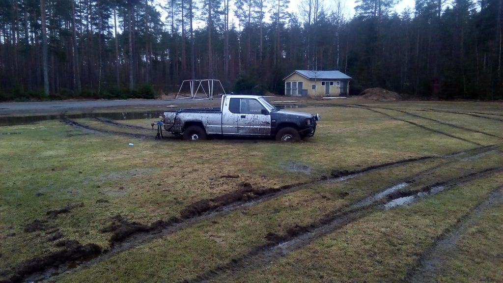 Tällainen näky oli vastassa tiistaiaamuna Oriveden Hirsilässä.