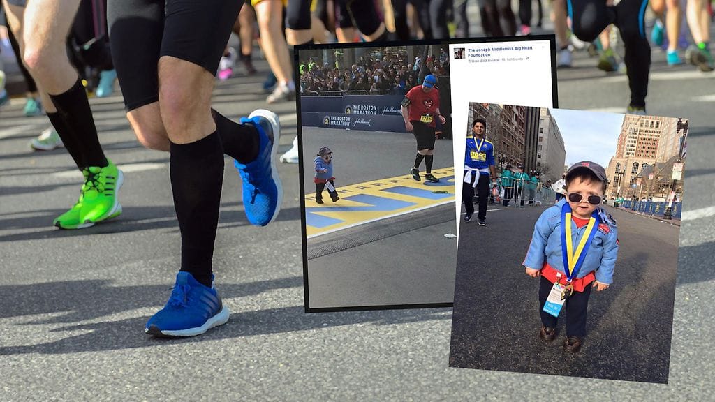 Pikkupoika ylitti maaliviivan, aivan kuten muutkin asiat elämässään hymyssä suin.