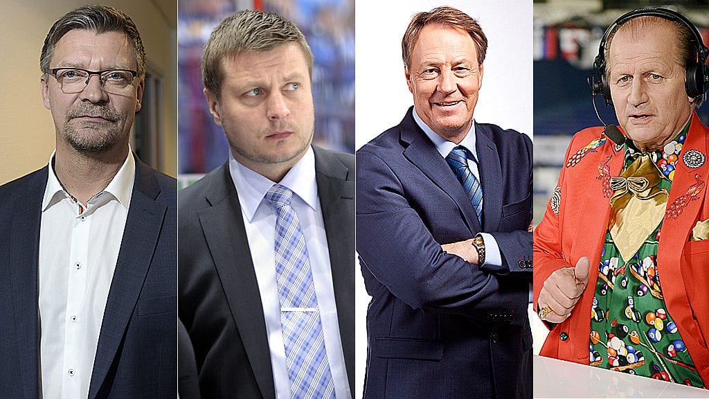 Jukka Jalonen, Pasi Nurminen, Hannu Aravirta ja Juhani Tamminen vastaavat yleisön kysymyksiin torstaina.