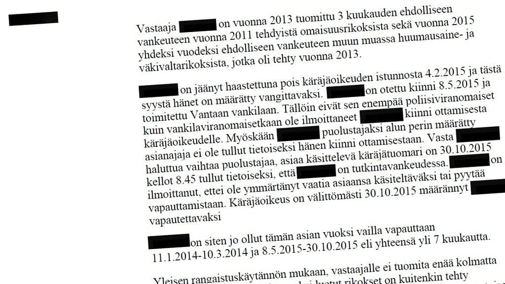 Helsingin käräjäoikeus selosti tapauksen kulun maaliskuussa antamassaan päätöksessä.
