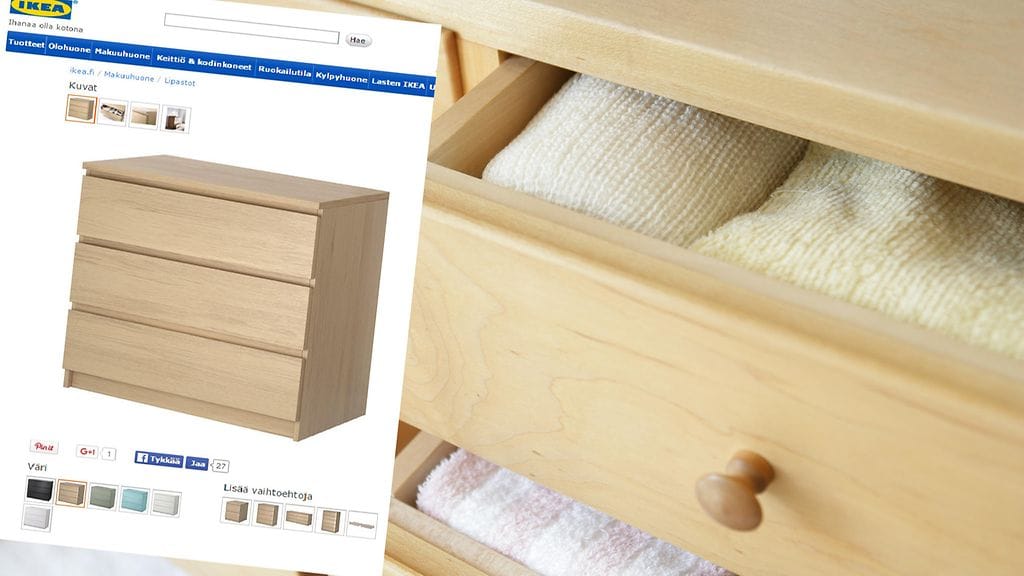 Ikea pyrkii lähettämään kaikille kaapin ostaneille kiinnityssarjan.