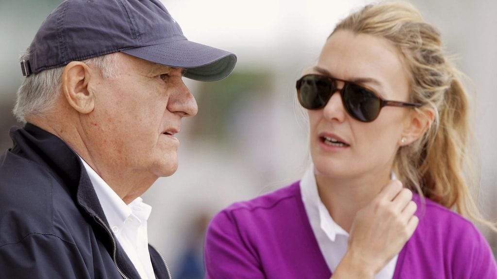 Amancio Ortega tyttärensä Marta Ortegan kanssa.