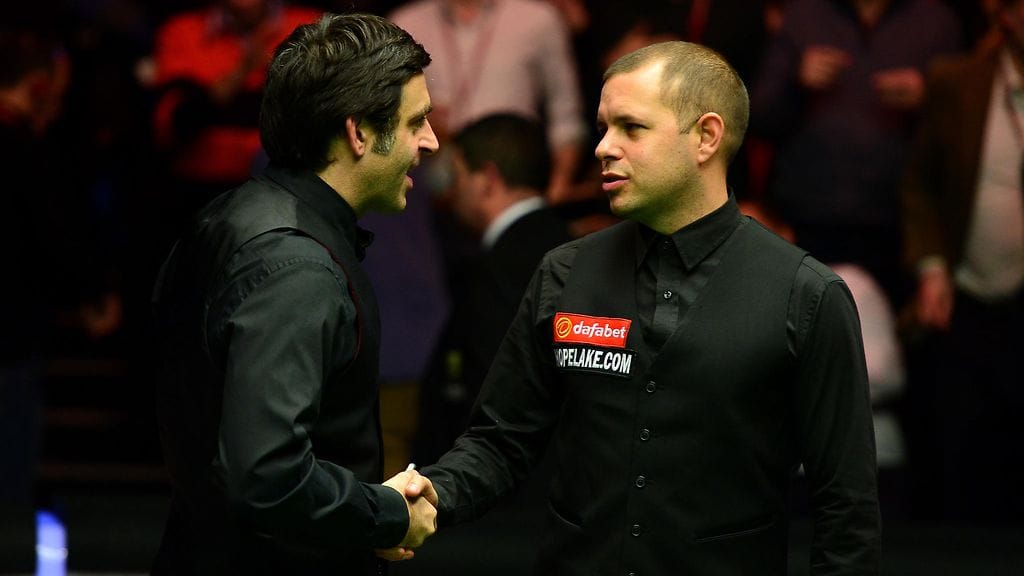 Ronnie O'Sullivan ja Barry Hawkins tammikuun Masters-turnauksessa.