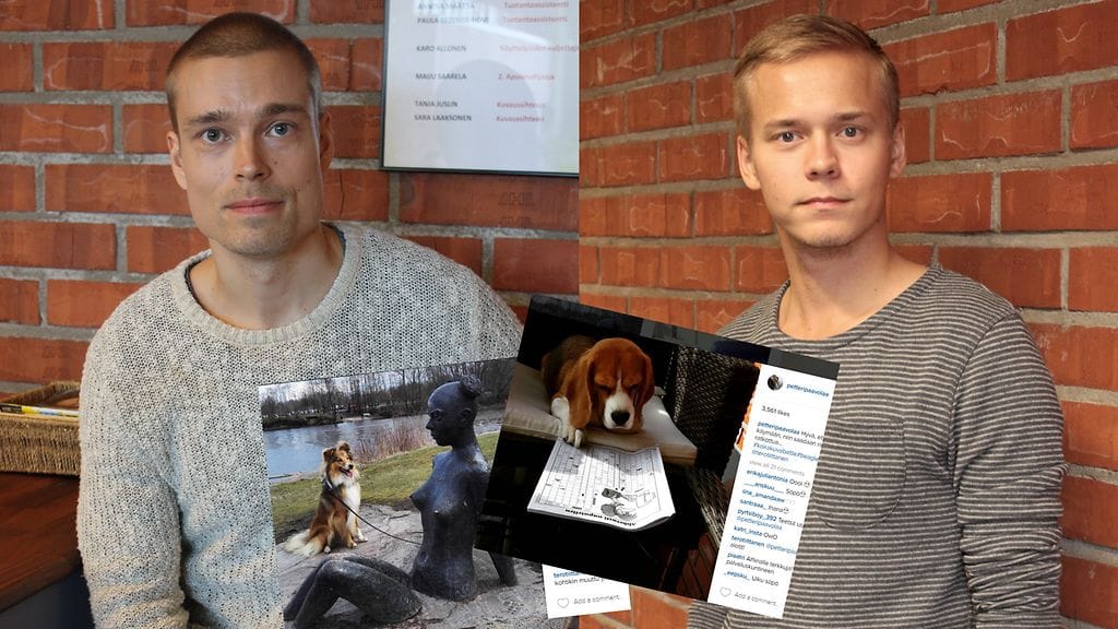 Tero Tiittasen Haiku-sheltti ja Petteri Paavolan Alfiina-beatle käyvät hauskaa koirakuvataistoa somessa. Kumpi voittaa?