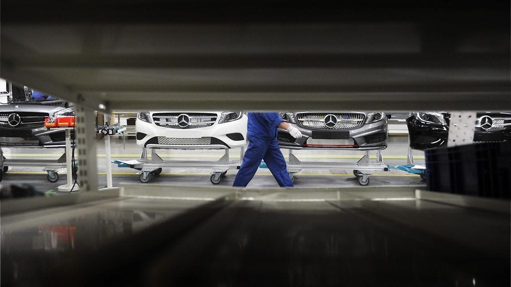 Mercedes-Benzin A-sarjalaisia valmistetaan Uudessakaupungissa.