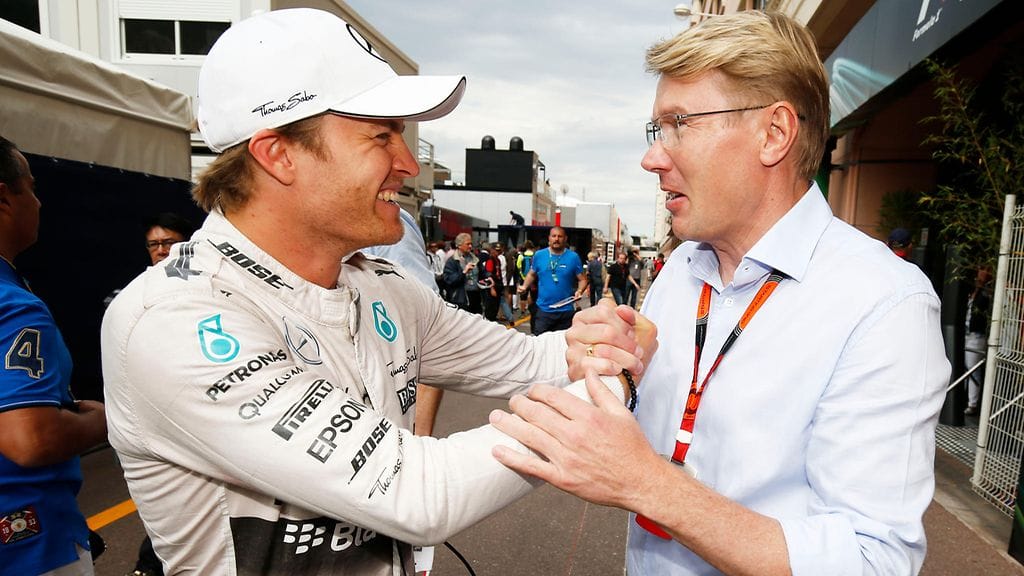 Nico Rosberg ja Mika Häkkinen vuonna 2015.
