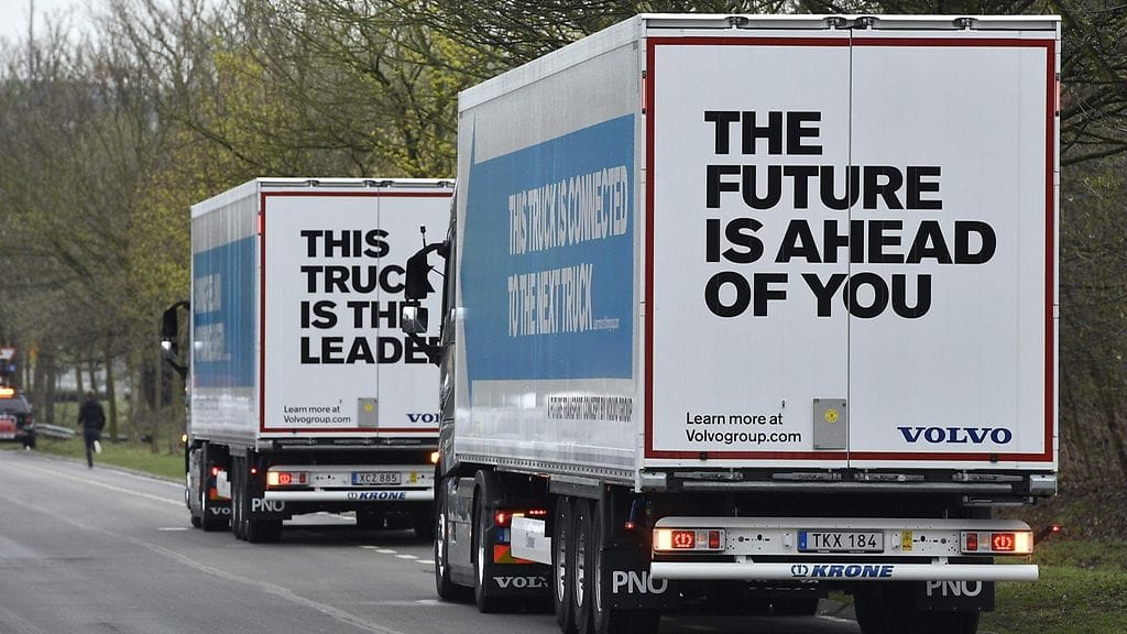 Autonomiset rekat tien päällä Belgiassa.