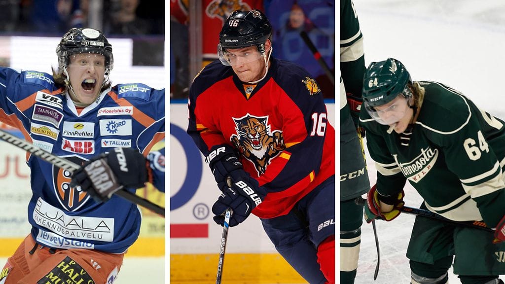 Patrik Laine, Aleksander Barkov ja Mikael Granlund. Ihan kovia pelaajia.