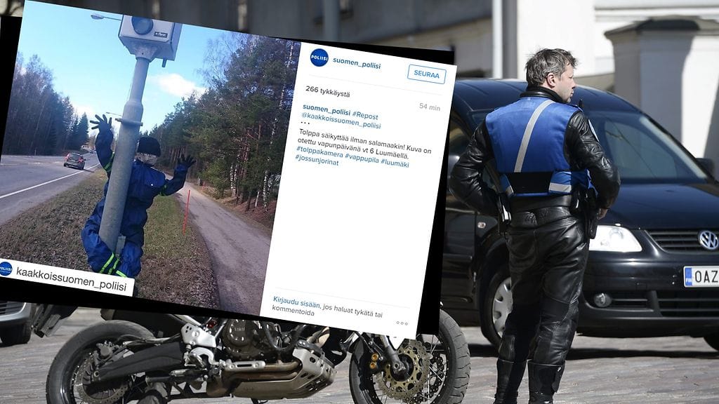 Poliisi on julkaissut instagramissa tänään muun muassa hauskan poliisitolppakuvan.