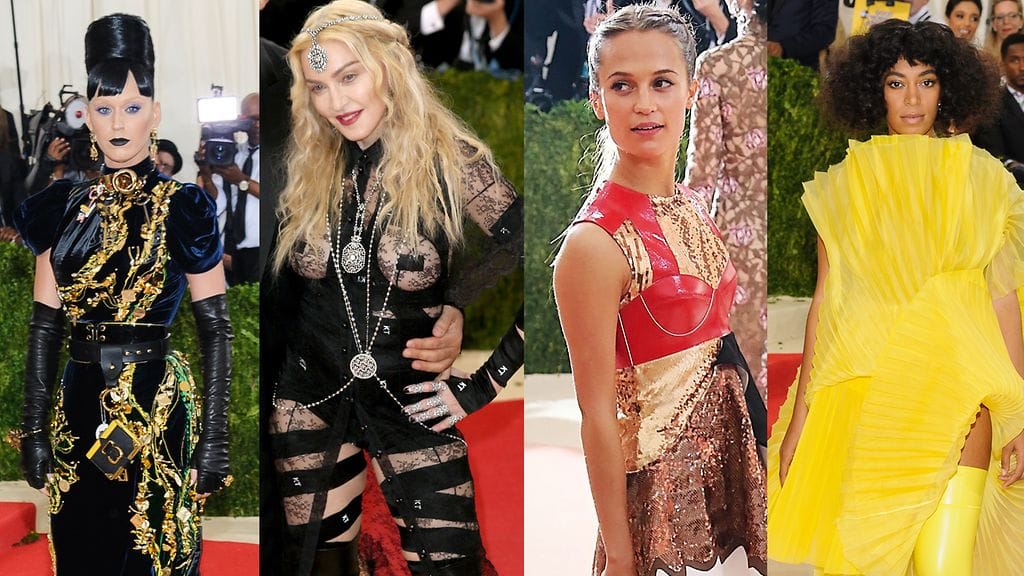Katy Perry, Madonna, Alicia Vikander ja Solange Knowles.