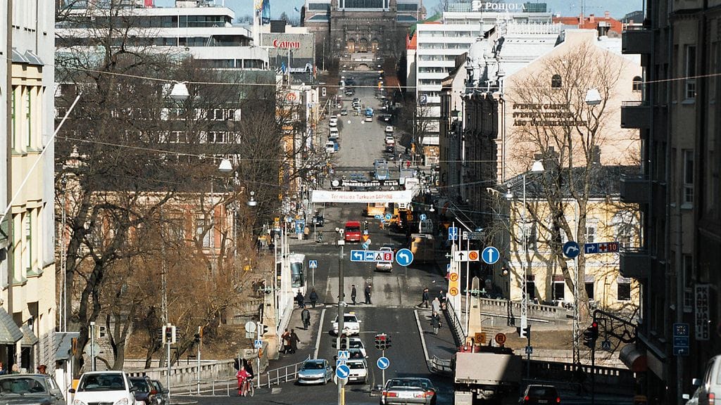 Puukotus tapahtui Aurakadulla Turussa.