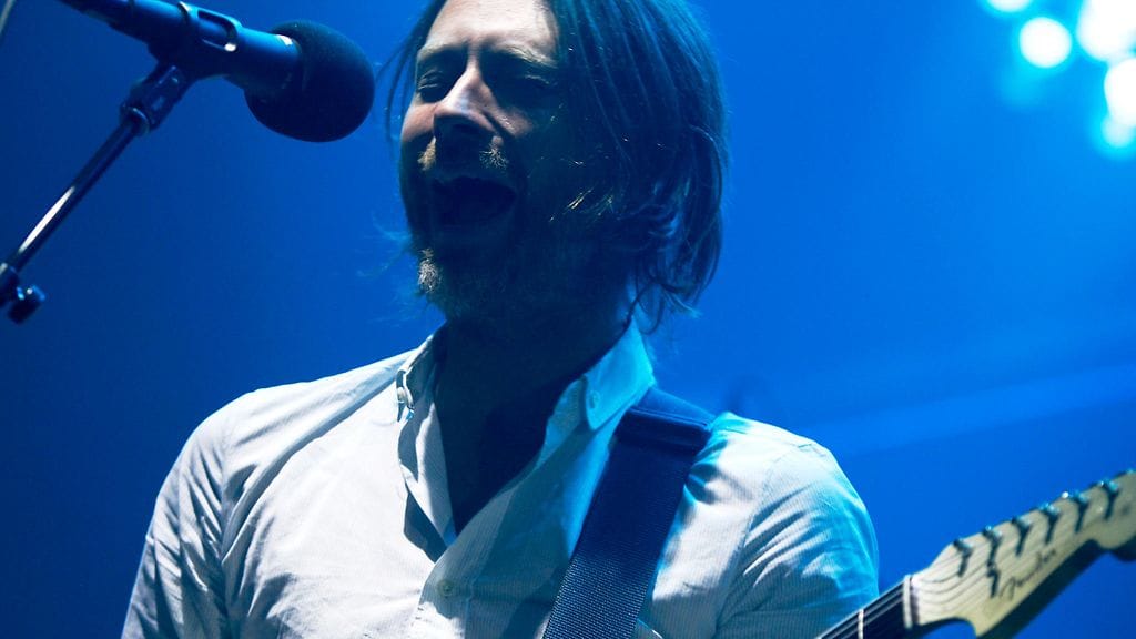 Radioheadin laulaja Thom Yorke lavalla vuonna 2011.
