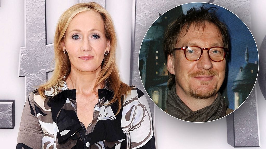 J.K. Rowling pahoitteli David Thewlisin esittämän elokuvahahmo Remus Lupinin kuolemaa. Kuvat vuodelta 2011.
