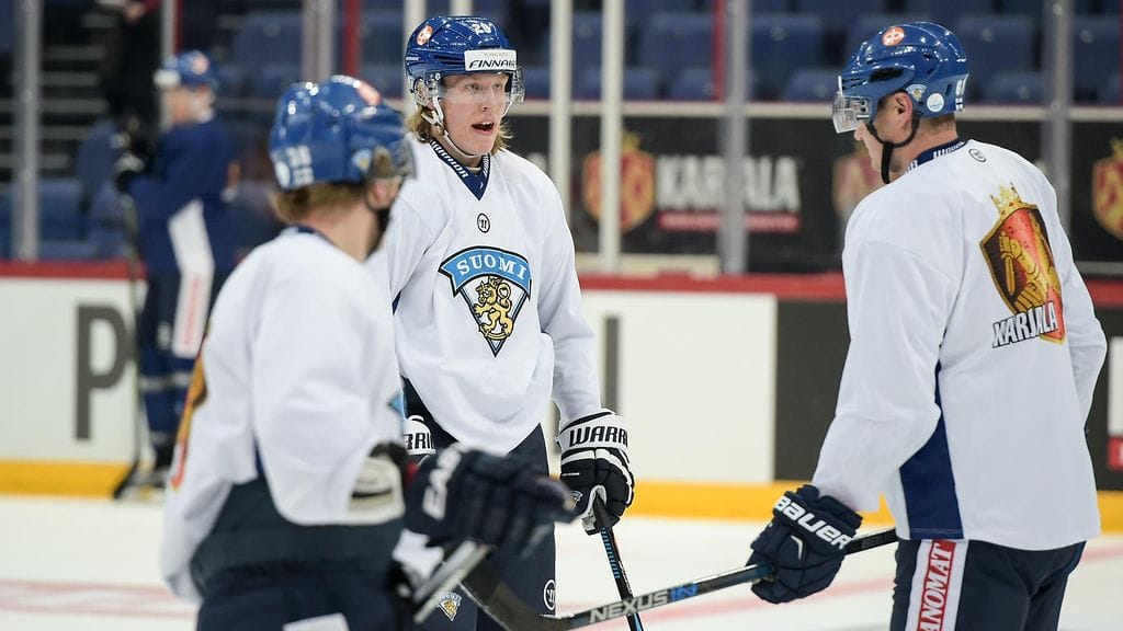 Jussi Jokisen, Patrik Laineen ja Aleksander Barkovin vitjalta odotetaan paljon MM-kisoissa.