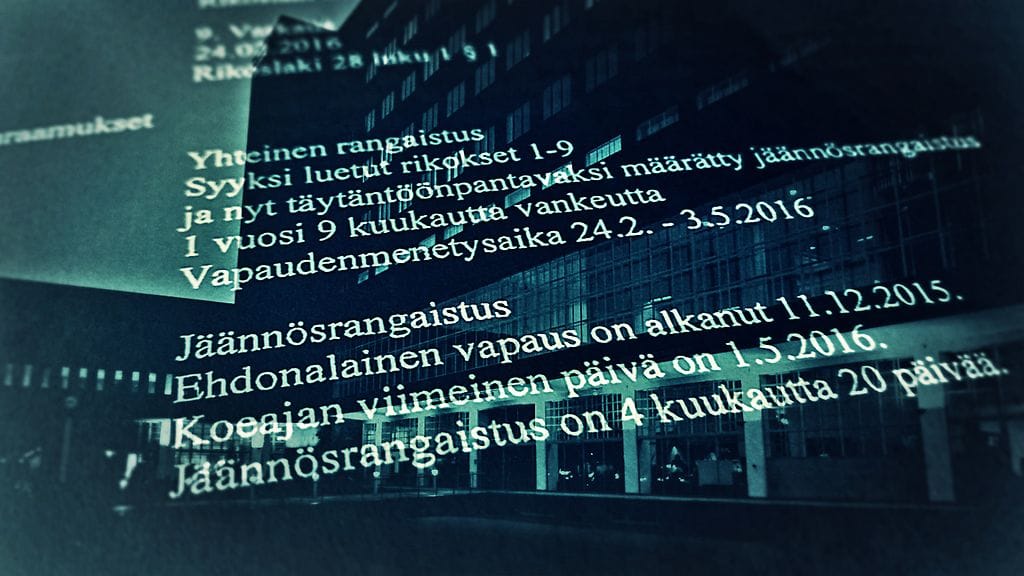 51-vuotias nainen vapautui vankilasta joulukuussa 2015. Ensimmäinen rikos tapahtui tammikuussa ja helmikuusta alkaen nainen on ollut telkien takana.