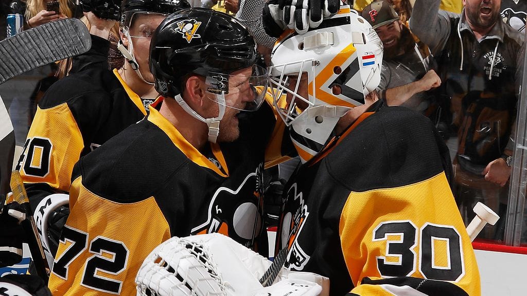 Pittsburghin sankarit: Patric Hörnqvist ja Matt Murray.