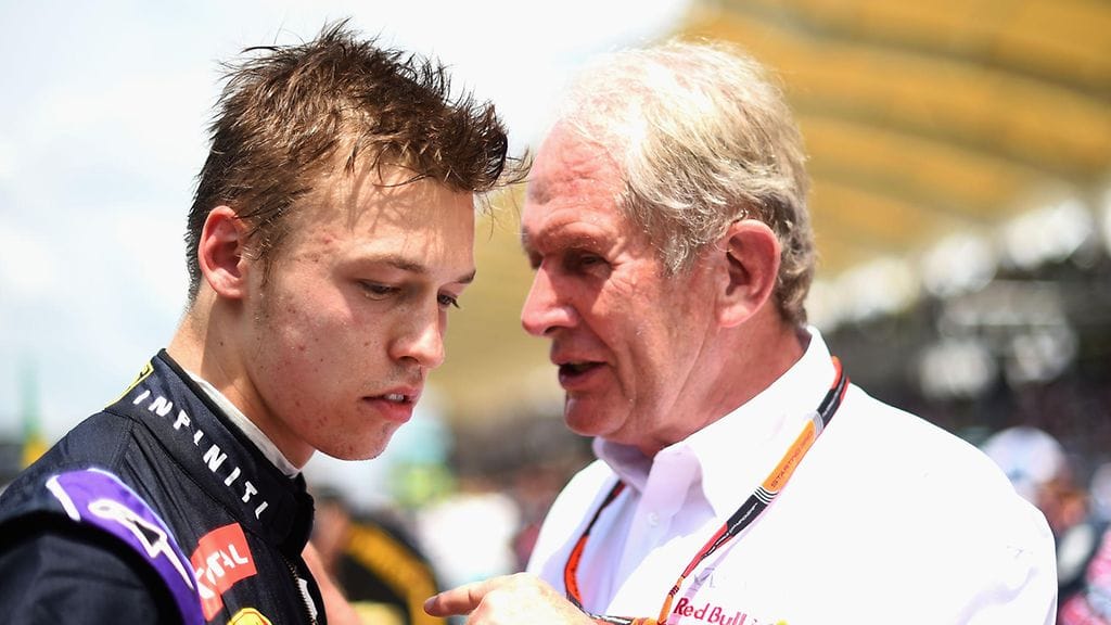 Daniil Kvjat joutui Helmut Markon kovaan kouluun.